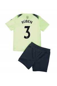 Fotbalové Dres Manchester City Ruben Dias #3 Dětské Třetí Oblečení 2022-23 Krátký Rukáv (+ trenýrky)